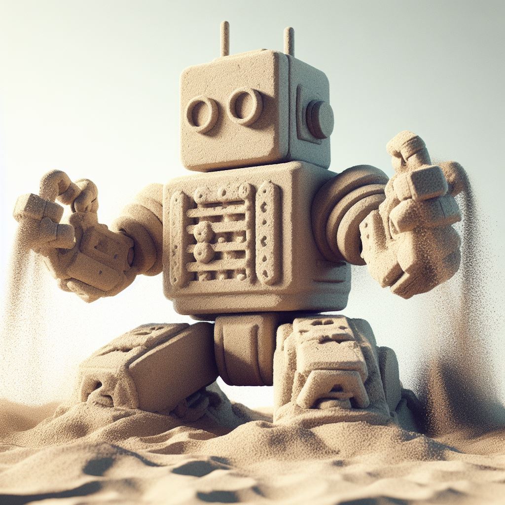 flaccg's tweet photo. Sandbots :-) Beach Risen
That case when Sandy-T-1000 can assemble itself in your underpants while you are lying on the beach

#aiart #FridayVibes #FridayThoughts #beach #humor #t1000 #weekend https://t.co/uTq7qUwBbx