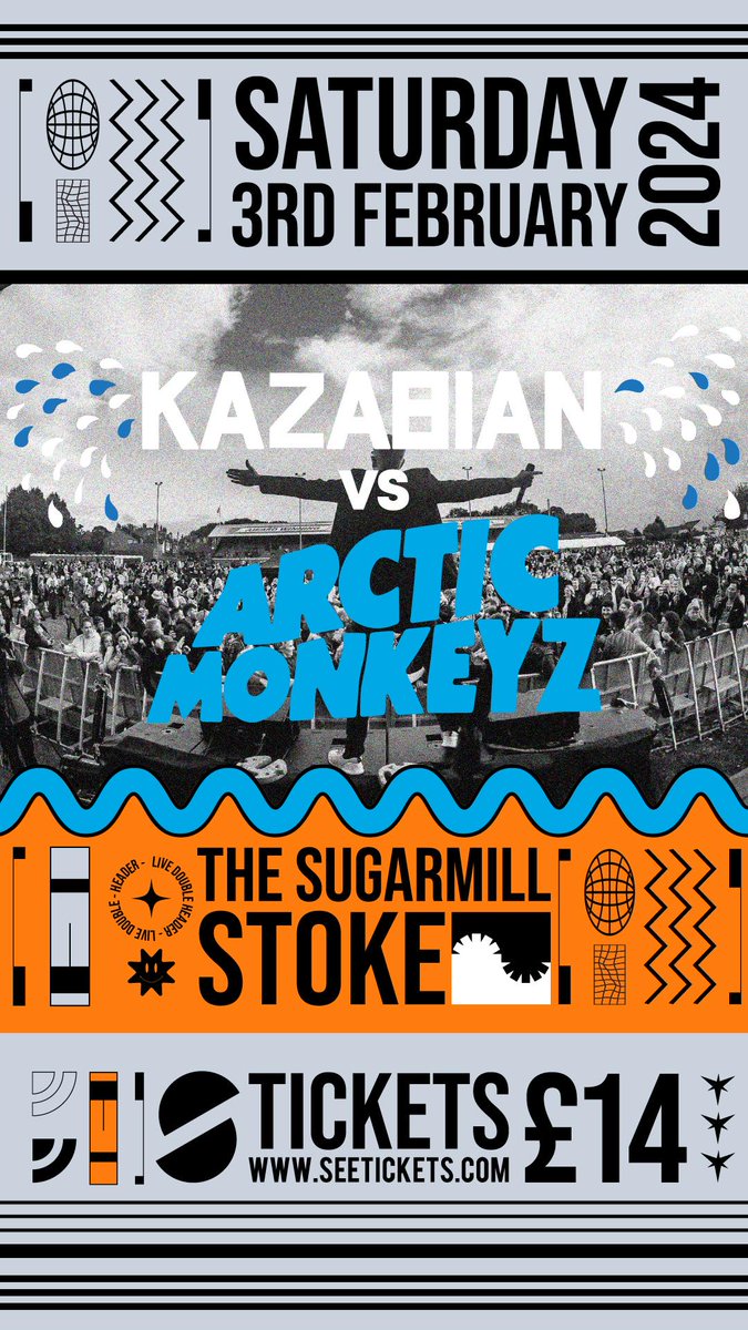 **THIS FEBRUARY** The @KazabianUK vs Arctic Monkeyz show returns to The Sugarmill! 🎸 This sellout extravaganza never fails to impress, and is one of our favorite shows of the year 🗓️💕 Tickets avaiable here: seetickets.com/event/kazabian…