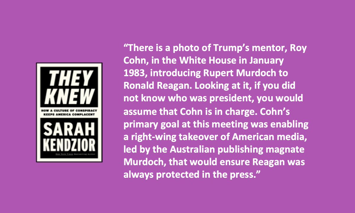 #bookquotes #books #goodbooks #booklist #bookstagram #booktalk #greatbooks #greatbooksguide @sarahkendzior #TheyKnew #RoyCohn #RupertMurdoch #RonaldReagan #media #NationalMentoringDay #mentoringday