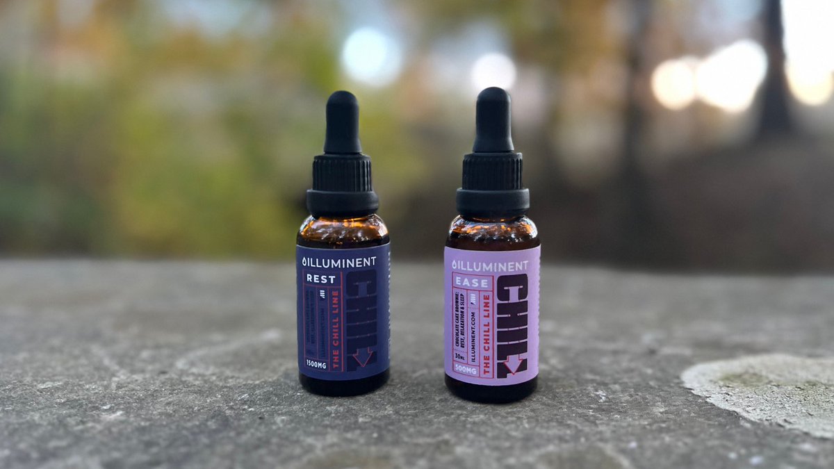 illuminent's tweet photo. 'Rest' and 'Ease' transport you to a realm of calm. 'Rest' combines full-spectrum CBD with CBN, while 'Ease' offers targeted CBN, THC-free. Ideal for those who prefer an isolated approach. Use alone or amplify other products with 'Ease'. Your tranquility, your choice. #CALM https://t.co/FRalFxDvSW