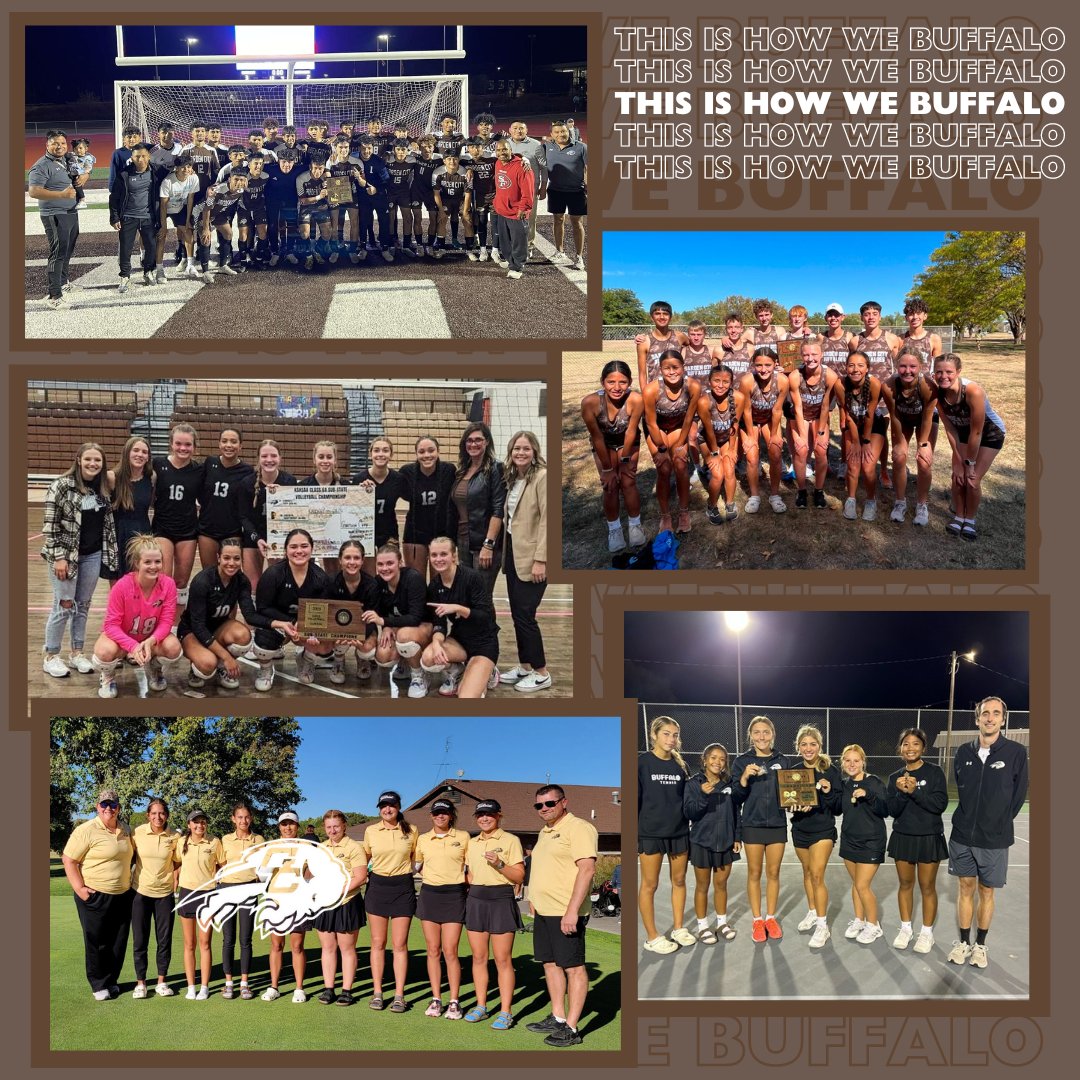 How do we Buffalo, you ask? The Buffs are the only school in the STATE that has qualified EVERY team this fall for EVERY State Tournament! This is a testament to the time, effort, &amp; energy of the athletes, coaches, parents, administration, &amp; community!! #1Herd