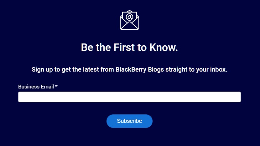 ICYMI: Last week on the #BlackBerry blog, we:
➡️ Shared highlights of the BlackBerry Summit plenary sessions
➡️ Addressed the top ways to shield data from Qakbot with insights from the FBI and CISA

📩 Subscribe now for the latest news &amp; industry insights blck.by/3tk7e9s