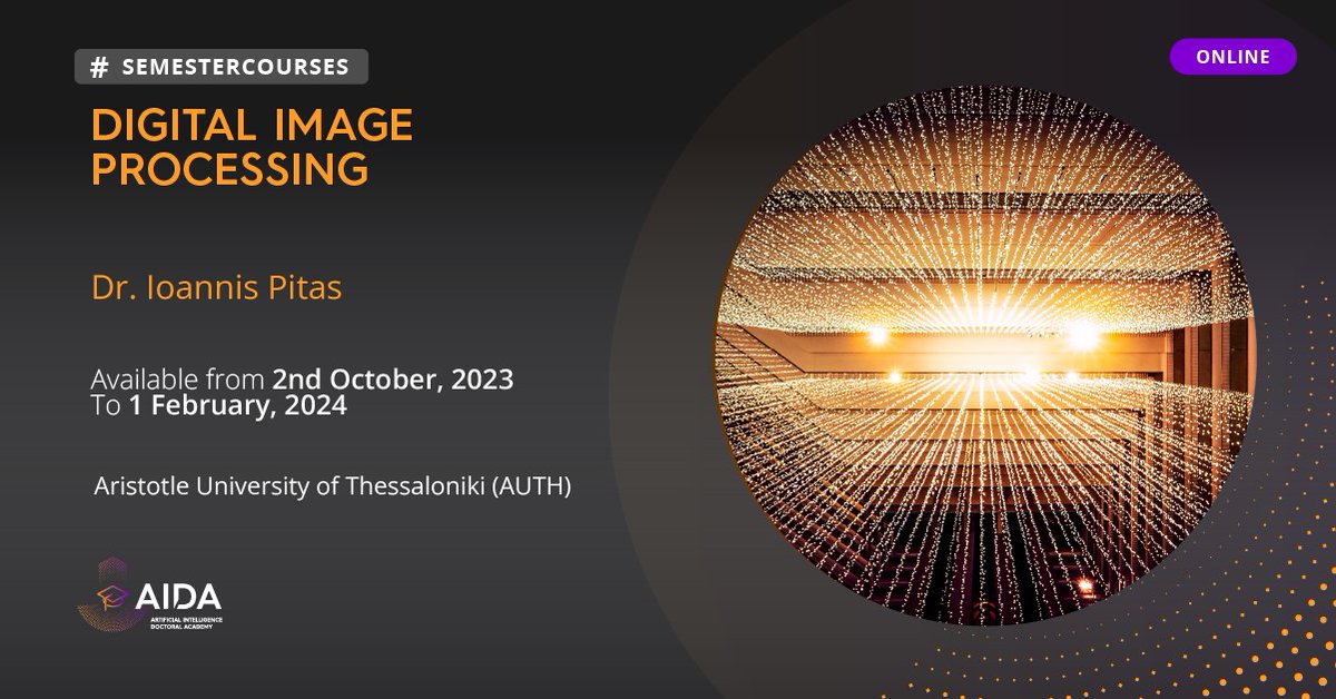 AIDAdocAcademy's tweet photo. Have you registered for the new #semestercourse?📚🤓
From #image acquisition, digitization, quality enhancement, filtering, restoration, compression to #deeplearning and image processing, explore the full spectrum of digital image processing!📷💡
Enrol here 👇