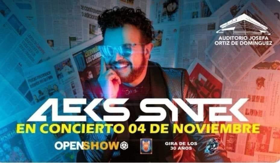 ADSsocialesmx's tweet photo. El tour de Aleks Syntek hará una parada muy especial en #Querétaro este 4 de noviembre con todos sus éxitos 
¡Tienes que estar ahí ! 
Entradas :👇👇👇👇
https://t.co/bimFb2qhOa
. 
. 
. 
. 
#AleksSyntek #Music #Syntek #Concierto #Querétaro https://t.co/ZpizUcU3zk