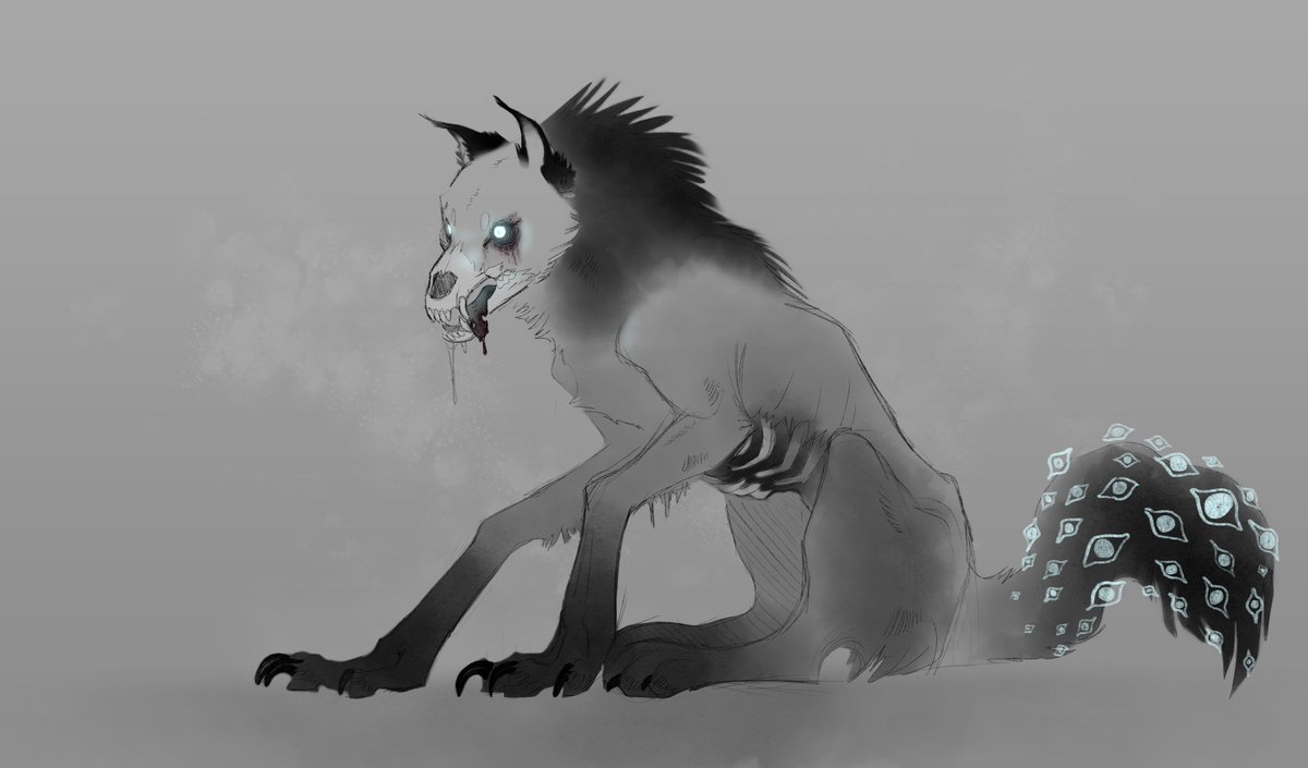 PingoJamJam's tweet photo. A spooky sketch for the spooky season ☠️🖤🤍🖤☠️ https://t.co/vrbUgRWZX4
