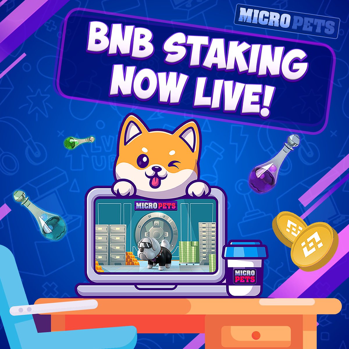 MicroPets_io's tweet photo. #MicroPets community! The time has come!! 🐶

Our $BNB staking pool is NOW LIVE! ✅

You can now stake your Evolved 3D NFTs and earn rewards right now! 🤑

Buy one of our 3D NFTs now from our Marketplace!👇
https://t.co/y3NhqvJM07

Already have pets to stake? 👇
https://t.co/TgOrd4HlDk

#BNBChain #Staking