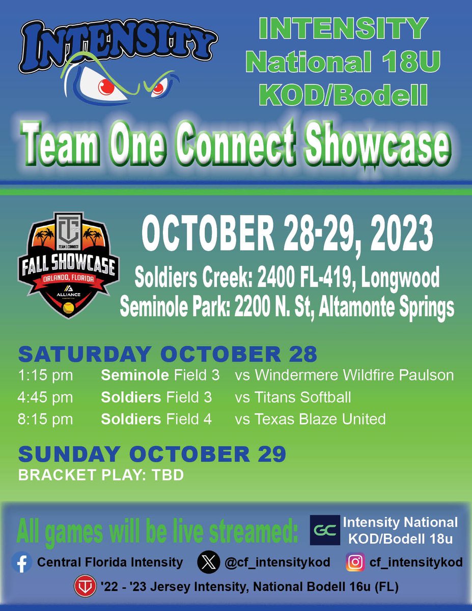 Finally back with my team in Orlando! Couldn’t be more excited to show out with them💪🏼 <a href="/cf_intensitykod/">Intensity National KOD 16U</a> <a href="/JeffConrad10/">Jeff Conrad</a> <a href="/CoachMarioH/">Mario Hernandez</a> <a href="/amber_fiser/">Amber Fiser</a> @Coach2K_Miami @ckvierstra