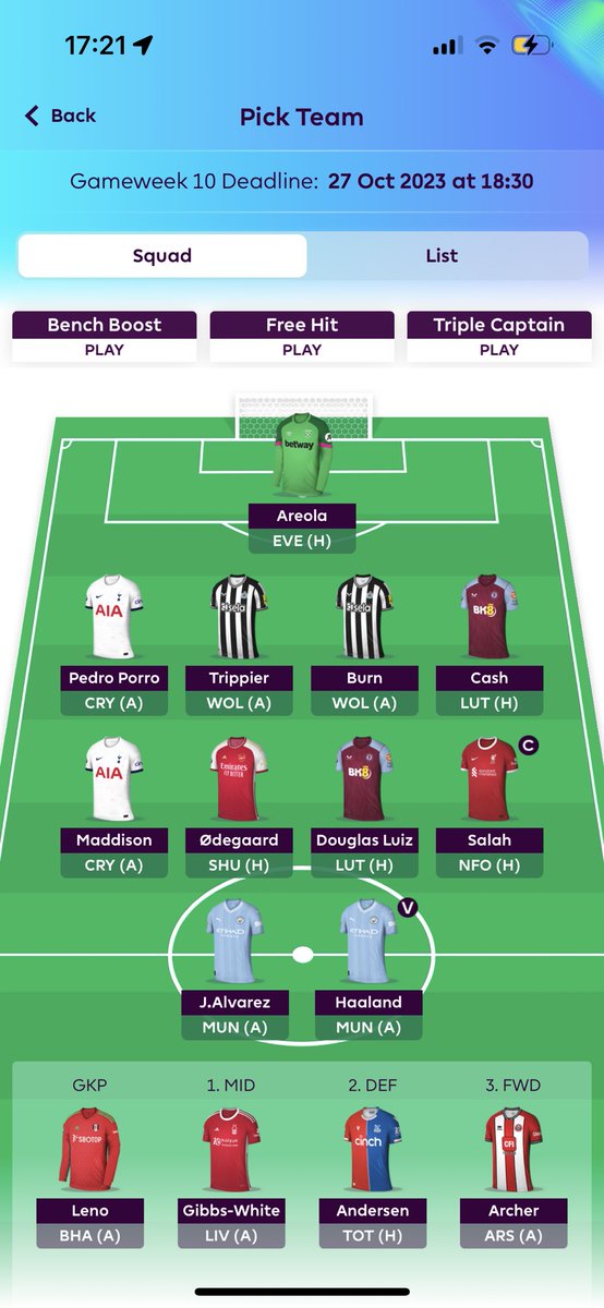 BasedFPL's tweet photo. Salah FOMO got me so good i got rid of Son for him - Son was my only option due to budget

Palace at home been great defensively though so hoping Spurs don’t thump them

Darwin -> Archer with my other FT to fund the Salah move https://t.co/Vm731VIIQc