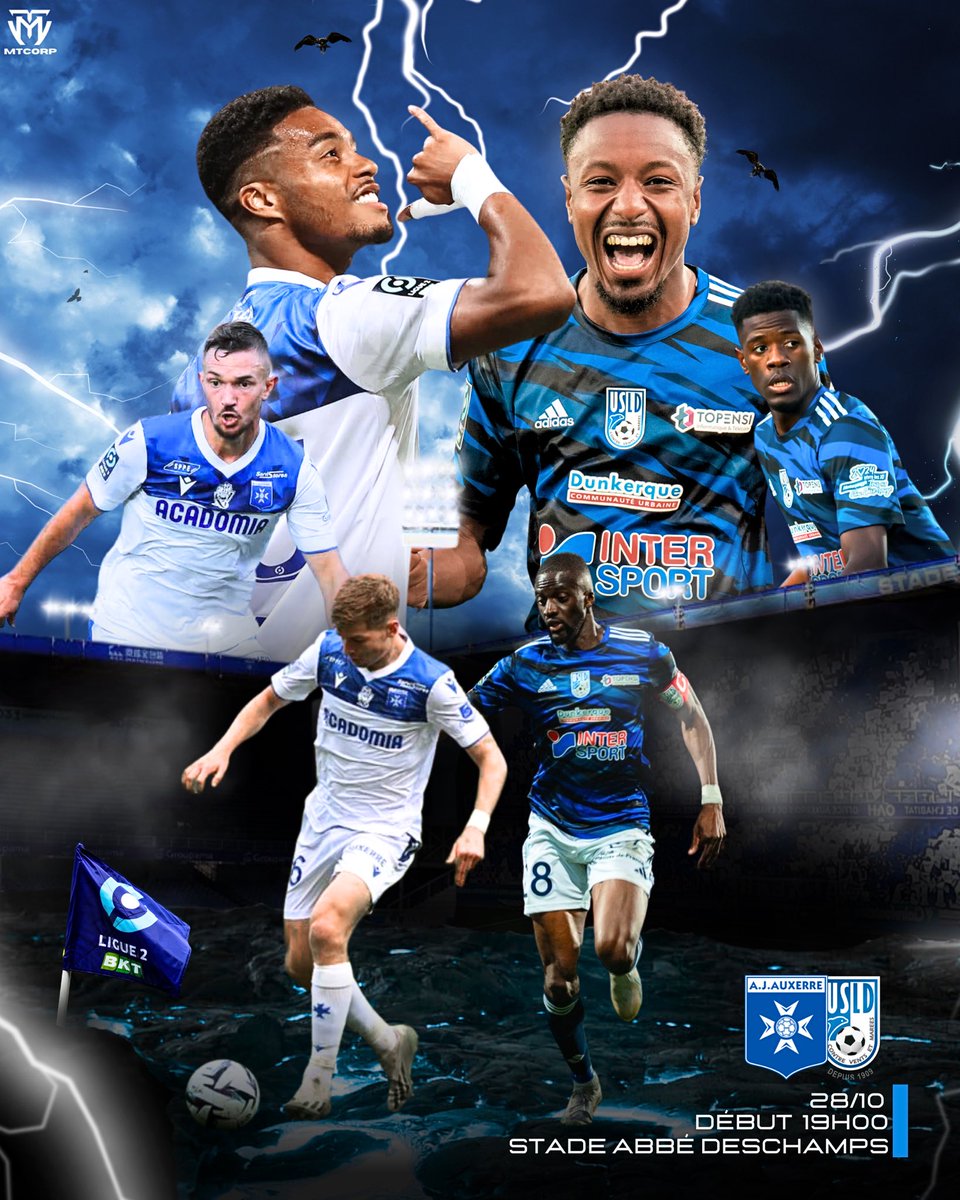 mt_corp_'s tweet photo. DEMAIN C’EST MATCH ! ⚡️

Réalisation d���une affiche de match pour le match opposant @AJA vs @usldunkerque. 🤜🏼🤛🏼

📸 | @AJA x @usldunkerque 

#TEAMAJA #AJA #TRIBUAJA https://t.co/wlRvh2mtdI