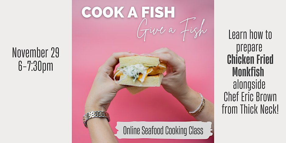 Buy a ticket to cook fish alongside Chef Eric Brown! 👨‍🍳🐟🌊All funds will be donated to provide fish for the Shinnecock Indian Nation 👏👏👏

See you there! 
eventbrite.com/e/cook-a-fish-…