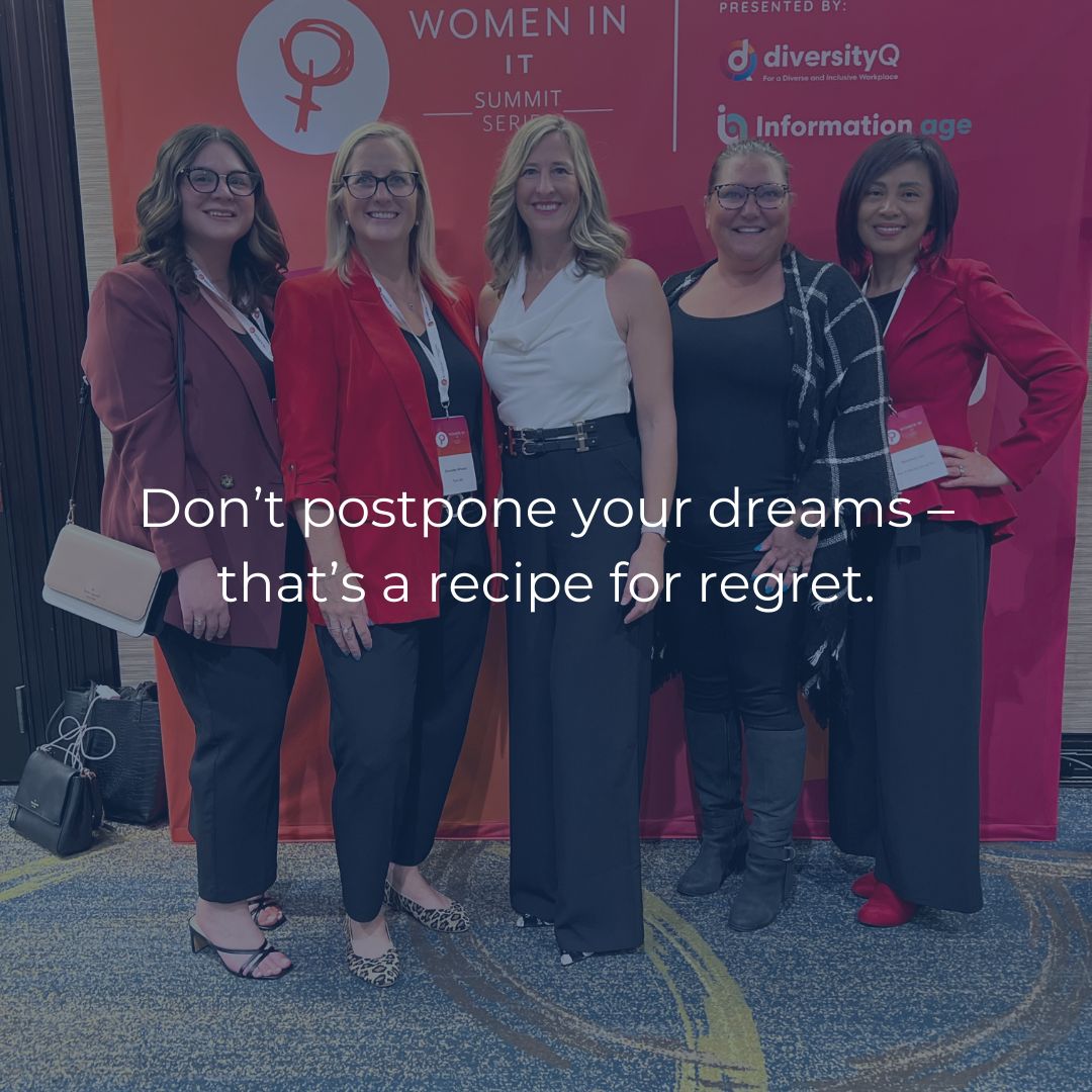 TimetoACCELLE's tweet photo. A takeaway from last months Women in IT Summit. Forward momentum. No regrets. #WITCanadaSummit #WITSummit #WIT #femaleleaders #leadershipcoaching #ACCELLE https://t.co/7pPTCrWMRE