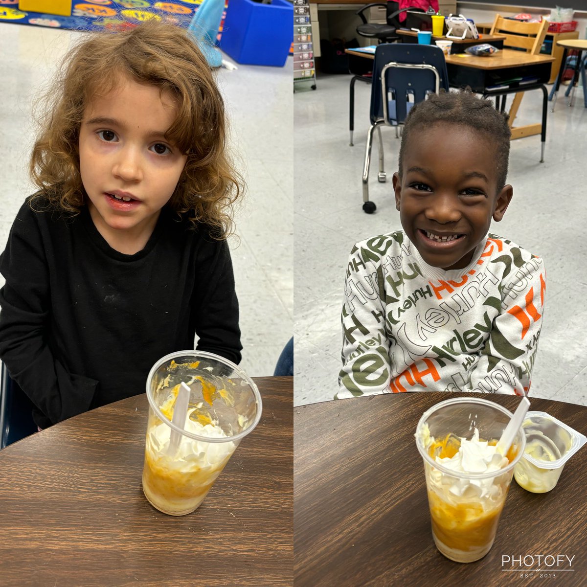 MissScott31's tweet photo. We made no bake pumpkin pie and explored inside pumpkins today! 🎃 #RESBelieves #ElevateStafford @RockhillES https://t.co/869jPEMUvz
