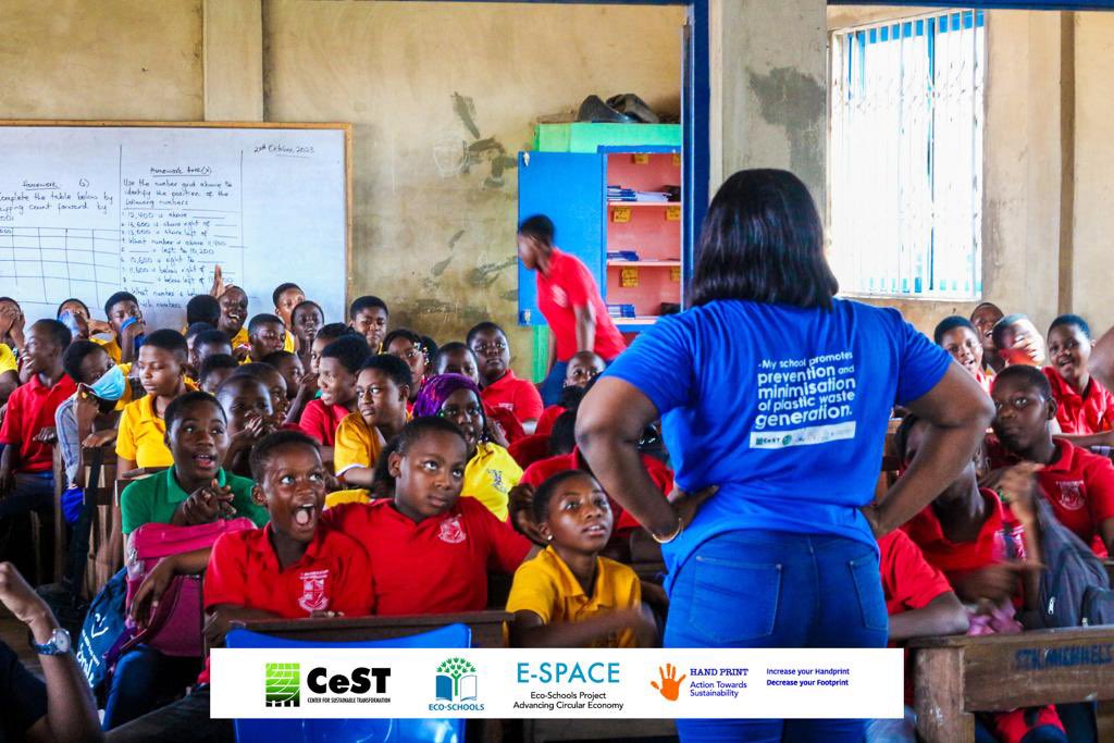 For the past months, we've been dedicated to teaching the principles of #circulareconomy in schools, equipping students and teachers with the knowledge and tools to create a more sustainable future in Ghana. 
Here at @stkmichaelschool with #ecoschool coordinator <a href="/OliviaPokah/">Ms.Olivia Pokah</a>