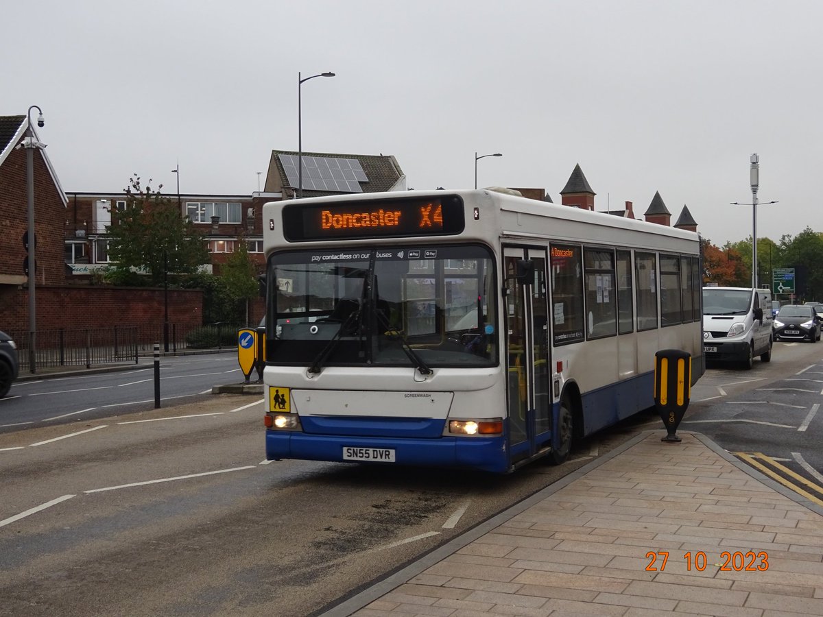 Shaun__92's tweet photo. David Goodfellow Travel - Dennis Dart SLF - Plaxton Pointer 2 - SN55 DVR on Service X4 to Doncaster Frenchgate Interchange #doncasterinterchange #frenchgateinterchange #davidgoodfellowtravel #goodfellowtravel #dennisdart #dennisdartslf #plaxtonpointer2 27/10/23 https://t.co/gBPx7SKbOJ