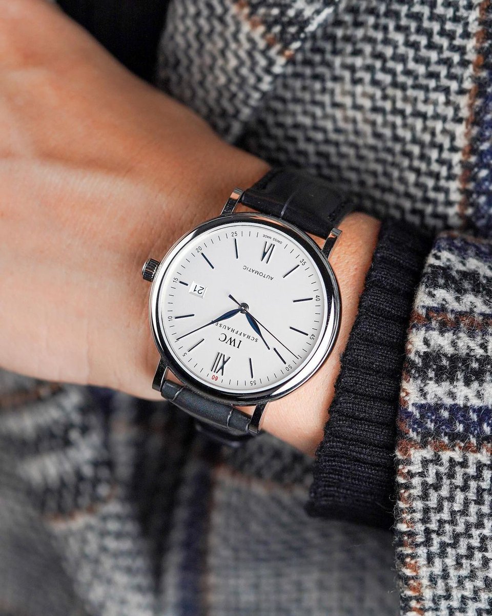 The IWC Portofino Automatic IW356527 holds extraordinary charm with deep blue  hands & appliques, silver plated dial and a blue alligator strap.  https://t.co/AHCPcpxdV8 #CWSellors #IWCSchaffhausen #IWCPortofino  #SwissWatches #DressWatch #TheReference