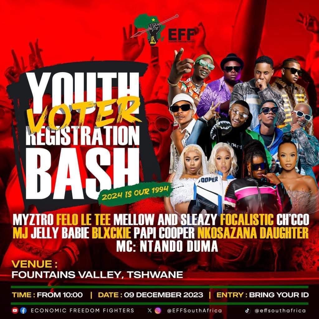 sindane3's tweet photo. We can dance &amp; register to vote EFF at the same time, bring along your ID then you are Phakathi Inside. https://t.co/oj6sotOvHt