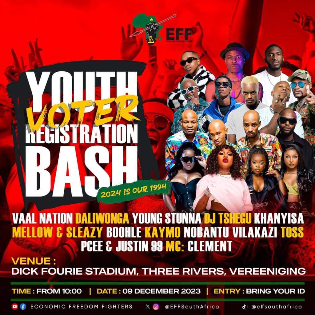 sindane3's tweet photo. We can dance &amp; register to vote EFF at the same time, bring along your ID then you are Phakathi Inside. https://t.co/oj6sotOvHt