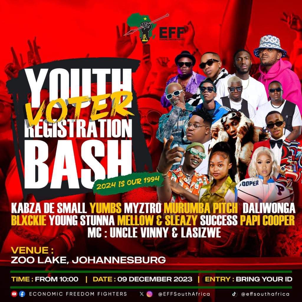 sindane3's tweet photo. We can dance &amp; register to vote EFF at the same time, bring along your ID then you are Phakathi Inside. https://t.co/oj6sotOvHt
