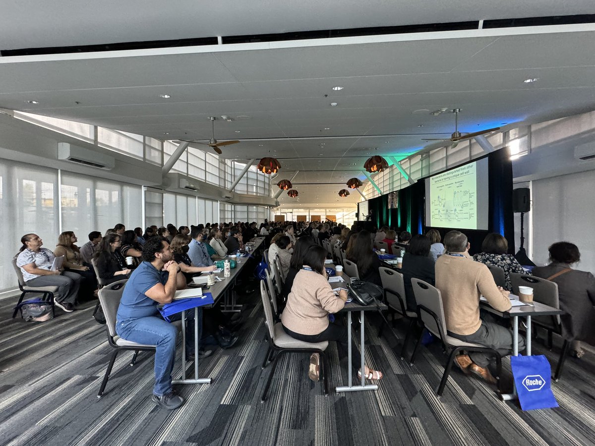 We have a full house at #SCASM2024. @ASMicrobiology Distinguished Lecturer Dr. Miriam Braunstein kicks off the day with a “TB or Not TB talk” #clinmicro