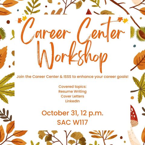 UofLCareers's tweet photo. We're teaming up with the @UofLIntlCenter  to offer a Career Workshop!

Join us on Tuesday, October 31 at 12 p.m. in SAC W117 to talk about resumes, cover letters, and LinkedIn!

RSVP here: https://t.co/9xYa2EAXpL

We hope to see everyone there!! 

#InternationalEducation #UofL https://t.co/u3kXtq54ho