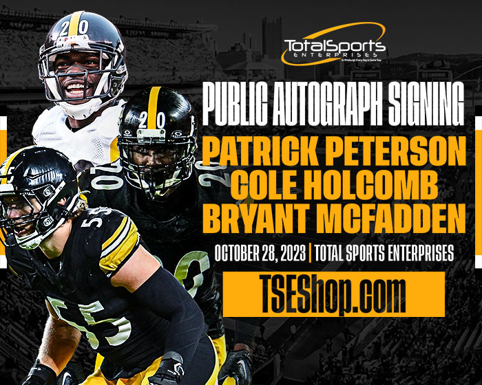TOMORROW!

Don't miss your chance to meet Patrick Peterson, Cole Holcomb, &amp; Bryant McFadden!

Don't have tickets? Don't worry!

Tickets will be available at the venue (The Greater Pittsburgh Sports Complex 195 Montour Run Road Coraopolis, PA 15108) starting at 11:00 AM!

1:00 PM-