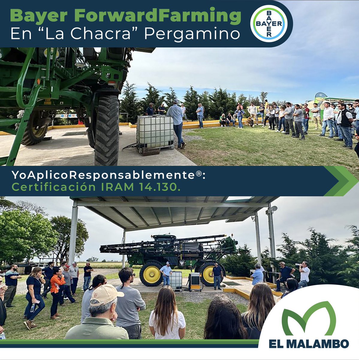 el_malambo's tweet photo. 📍 Visitamos Bayer Forward Farming.

👉🏻 El jueves 26 de octubre se llevó a cabo en “La Chacra” Pergamino la jornada de sistemas agroquímicos sustentables. https://t.co/22tDdCtbNe