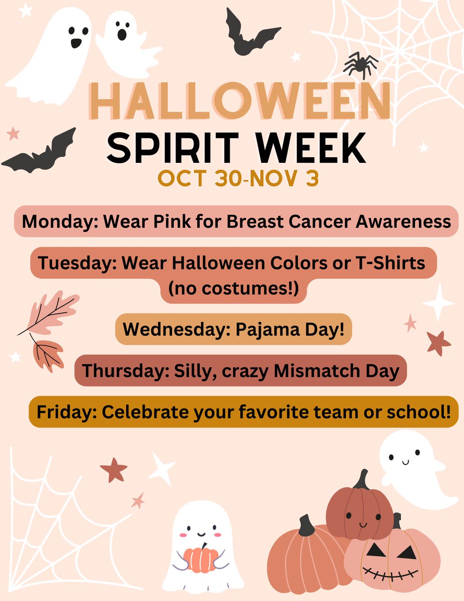Our first Spirit Week of the Year is coming!
