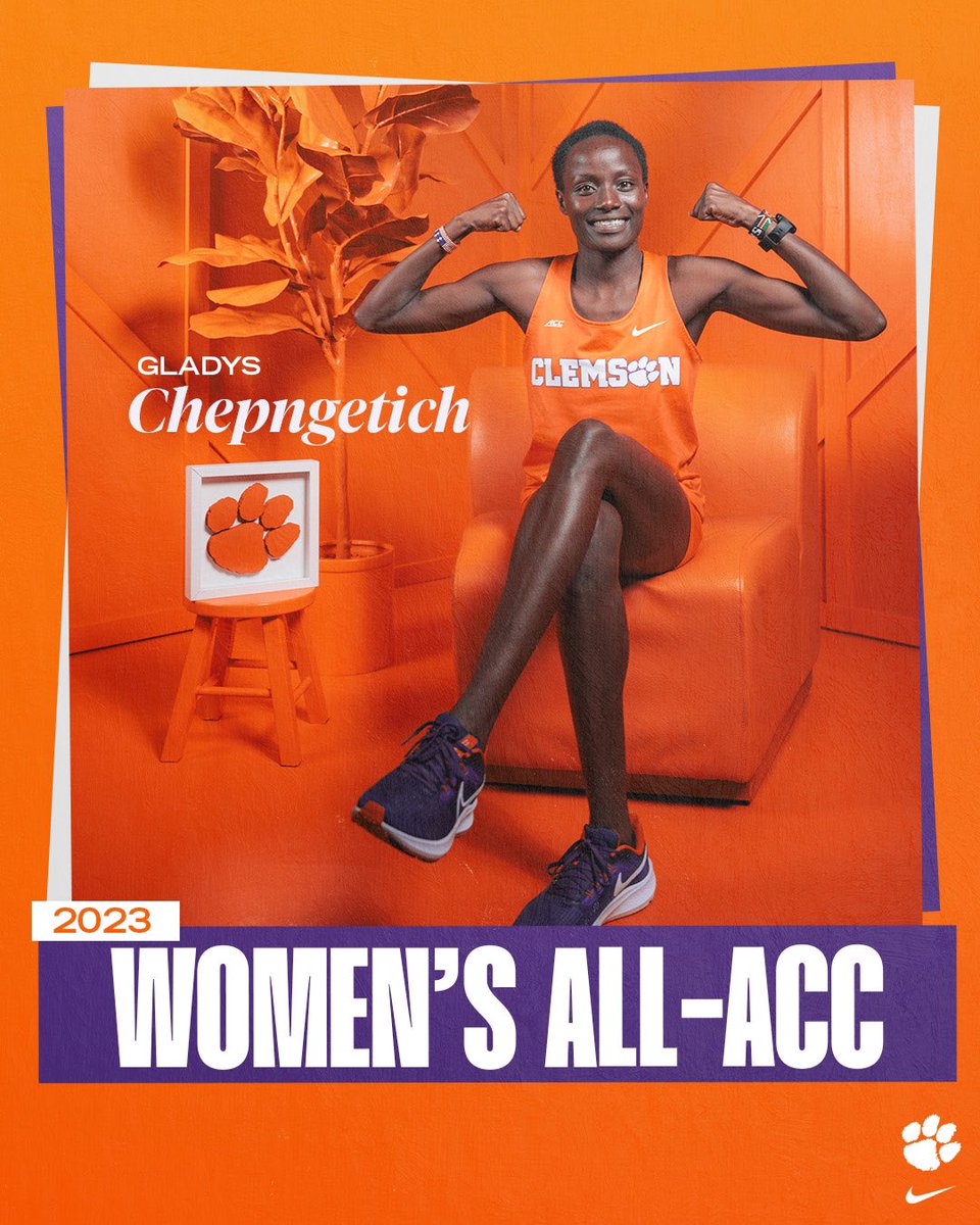 ClemsonTrackXC's tweet photo. HER.

Gladys Chepngetich has been named the ACC Women’s Freshman of the Year and has been tabbed to the 2023 Women’s All-ACC team! 👏 https://t.co/26yjMsI8x8