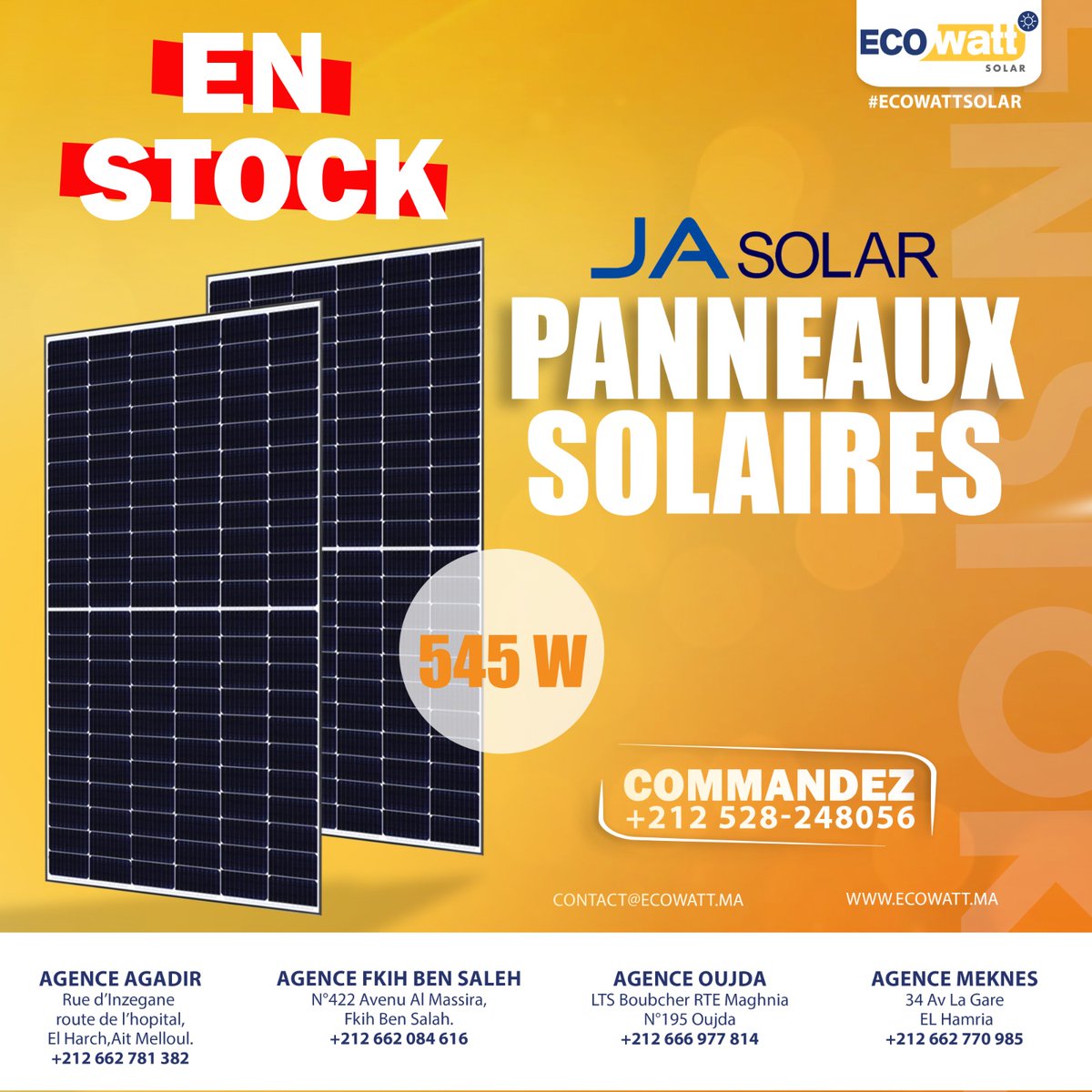 ecowattmaroc's tweet photo. Commandez votre quantité maintenant
📷 AGADIR - Ait MELLOUL : +212 662-781382
📷 FKIH BENSALEH : +212 666-955890
📷 OUJDA : +212 666-977814
📷 MEKNES : +212 662-770985 https://t.co/lOSXccCf6u