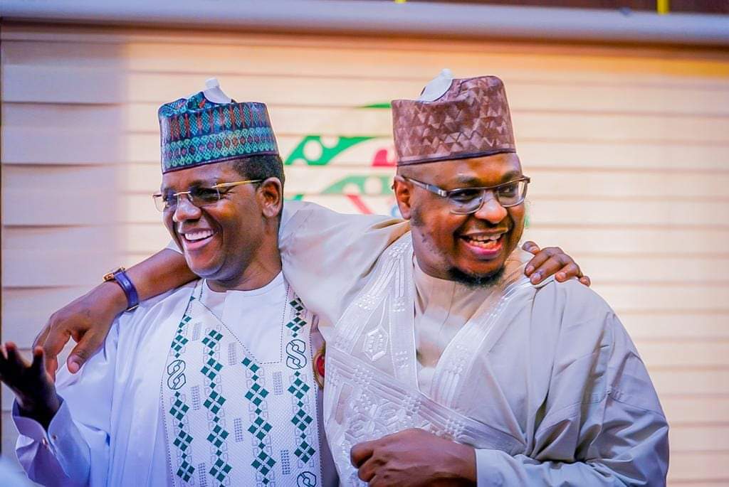 AbdulwaliTahir's tweet photo. The immediate past Minister of Communication and Digital Economy @ProfIsaPantami today visited the Honourable Minister of State for Defence, Dr. Bello Muhammed Matawalle MON in his office at Abuja. https://t.co/oZPSjvM6Dr