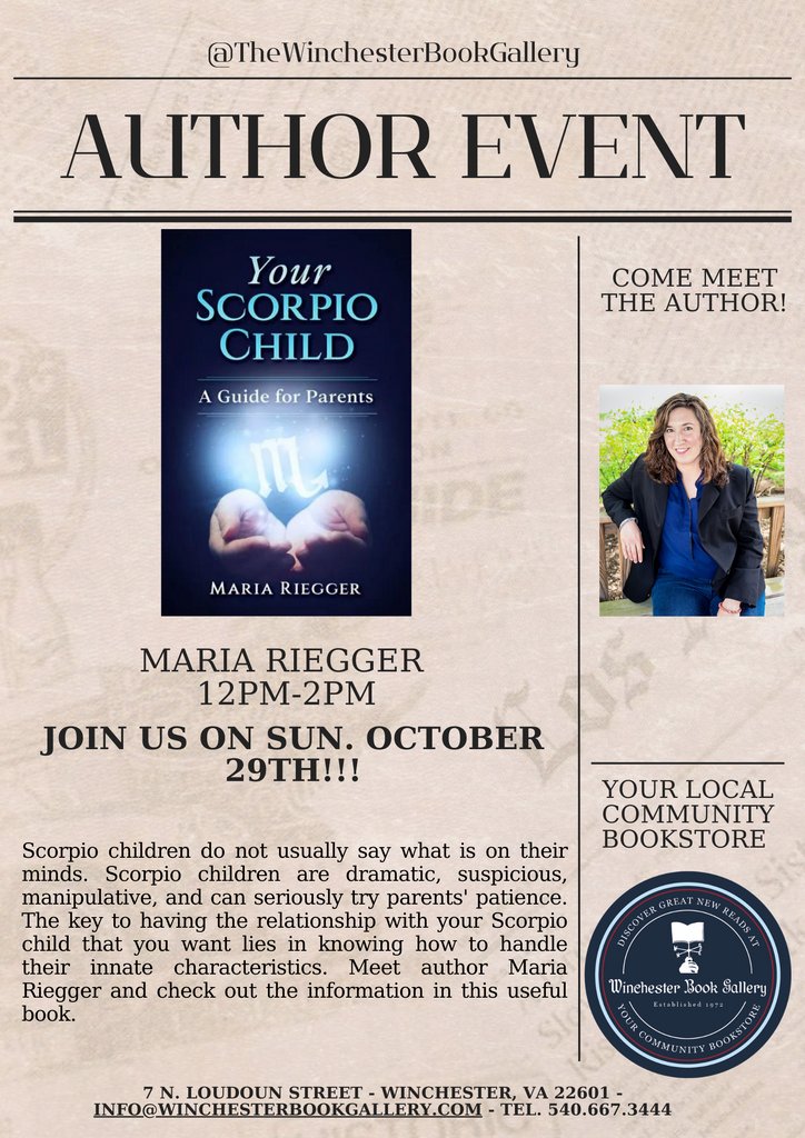 Come by the store on Sunday and meet author Maria Riegger!

#shoplocal #indiebookstore