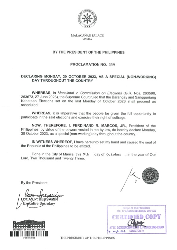 2025 Holidays Philippines Official Gazette Proclamation Pdf Tania