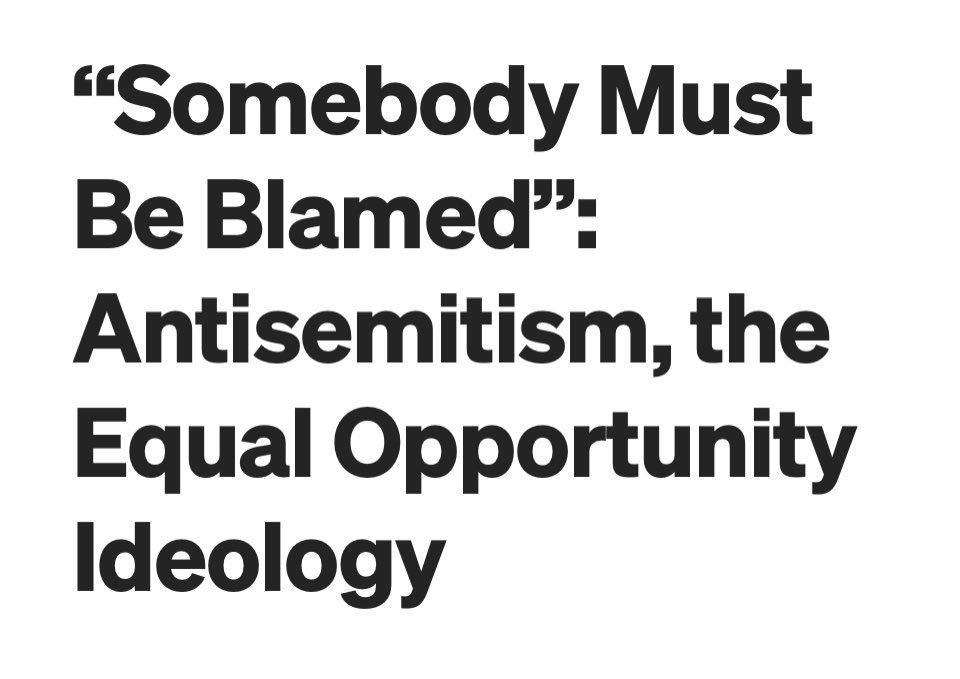 “Antisemitism is emerging as an equal opportunity ideology. Antisemitism crosses every line of race, political party, and primary stances on a wide range of issues.“ —Eric Ward, July 2020 westernstatescenter.medium.com/somebody-must-…