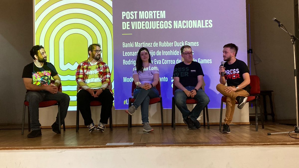 PressOverNews's tweet photo. Post mortem de Videojuegos Nacionales 🇺🇾 en @LEVEL_UY  ▶ Moderado por @JLo_Gamer con Gonzalo Banki de @RubberDuck_G, Leonardo Clavijo de @ironhidegames y Rodrigo Perez y Eva Correa de @PomeloGames, sobre todo lo que salió bien y mal de Evil Wizard, JunkWorld y Outlanders. https://t.co/SPl6VAu99r