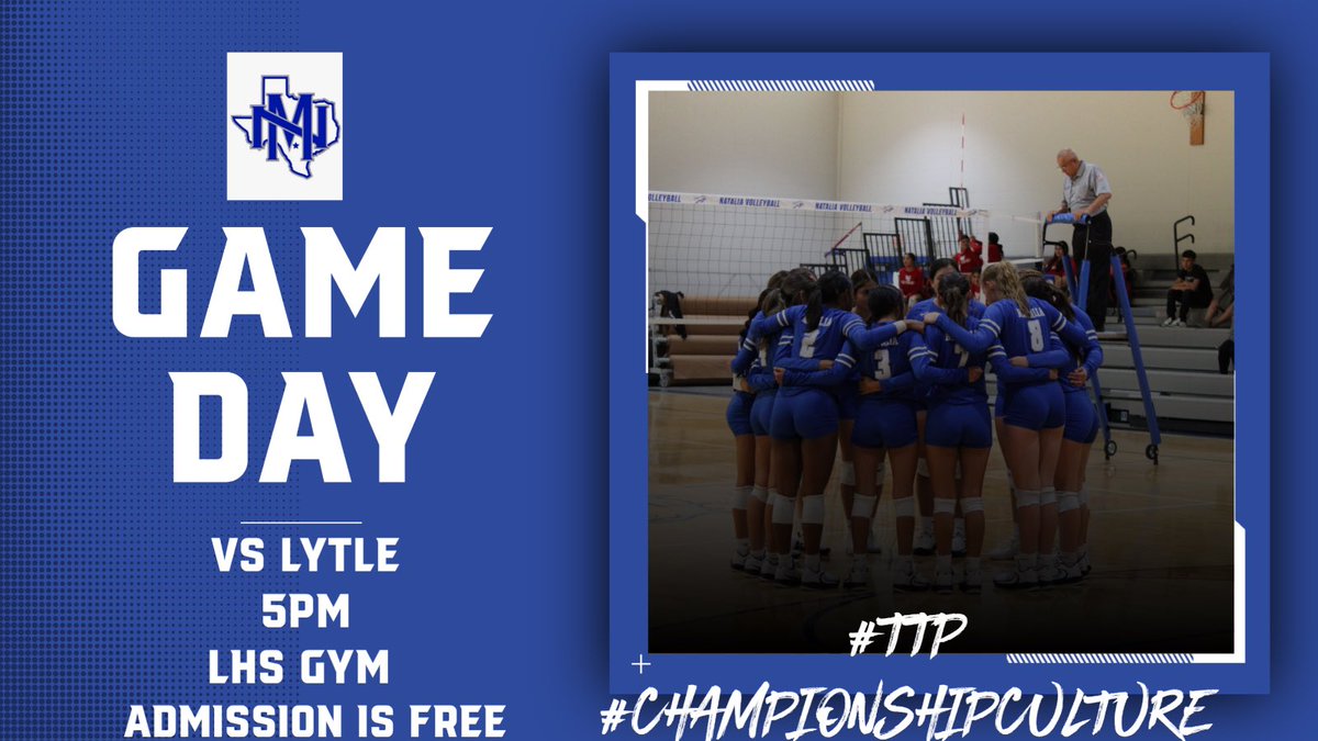 Come pack the stands tonight in lytle at 5 🏐💙