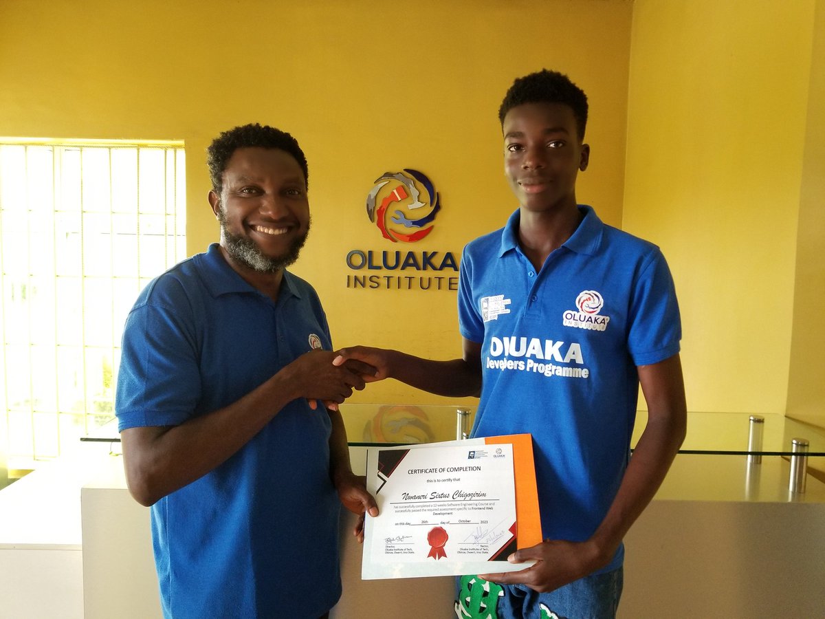 OluakaInstitute's tweet image. Celebrating our Frontend Web Development Rockstars!
They've gone from HTML beginners to full-fledged Javascript Programmers, turning their passion into a profession. We can't wait to see where their coding skills will take them next.
#WebDevGraduates
#CodingSuccess