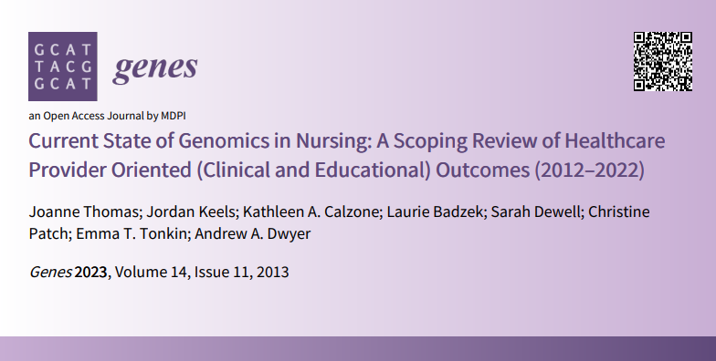 G2NA4health's tweet photo. Excited to announce our latest publication 👇
It's Open Access🔓in Genes @MDPIOpenAccess as part of the Special Issue "Advances in Genomic Nursing: Implications for Nursing Education, Practice and Research" edited by @SiviaBarnoy https://t.co/uEw3inAFnR
