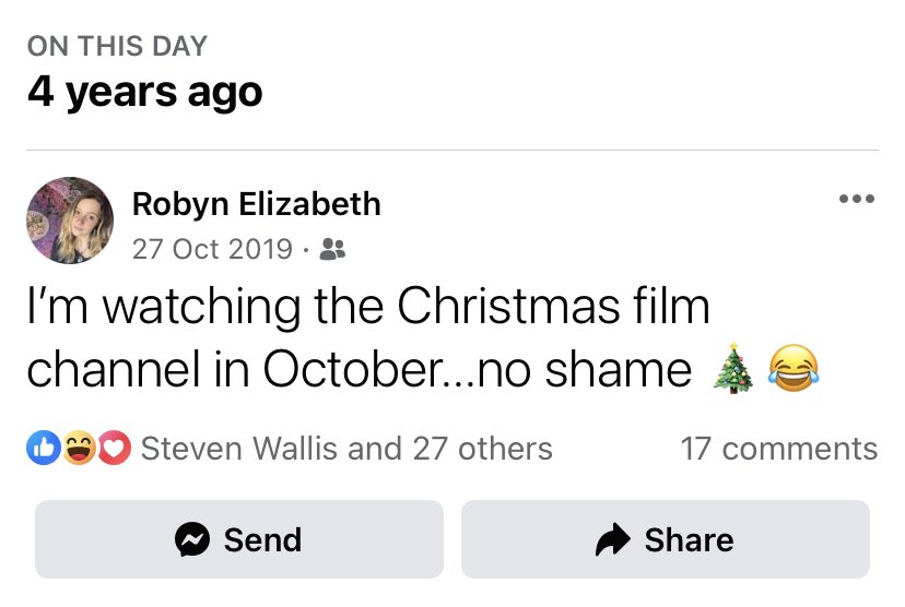 _RobynWallis's tweet photo. As it turns out… 27th oct is apparently the day I get festive every year.. https://t.co/lPQUzNlYcd