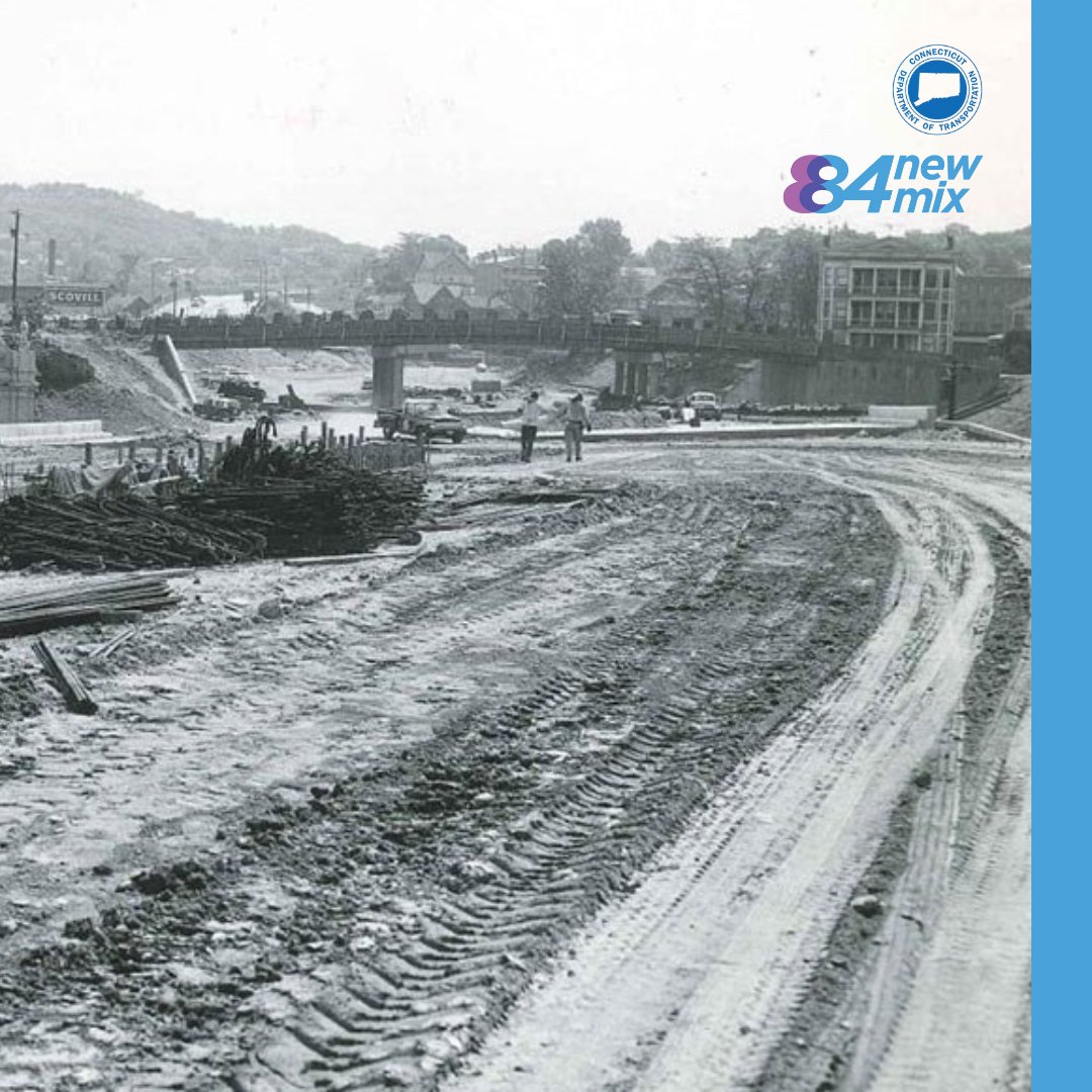 NewMixWaterbury's tweet image. Look familiar? This picture, taken in 1965, looks east from what is now I-84 with a view of the South Elm Street bridge. For more #NewMixWaterbury project history: newmixwaterbury.com/project-inform…
#Mixmaster #Waterbury