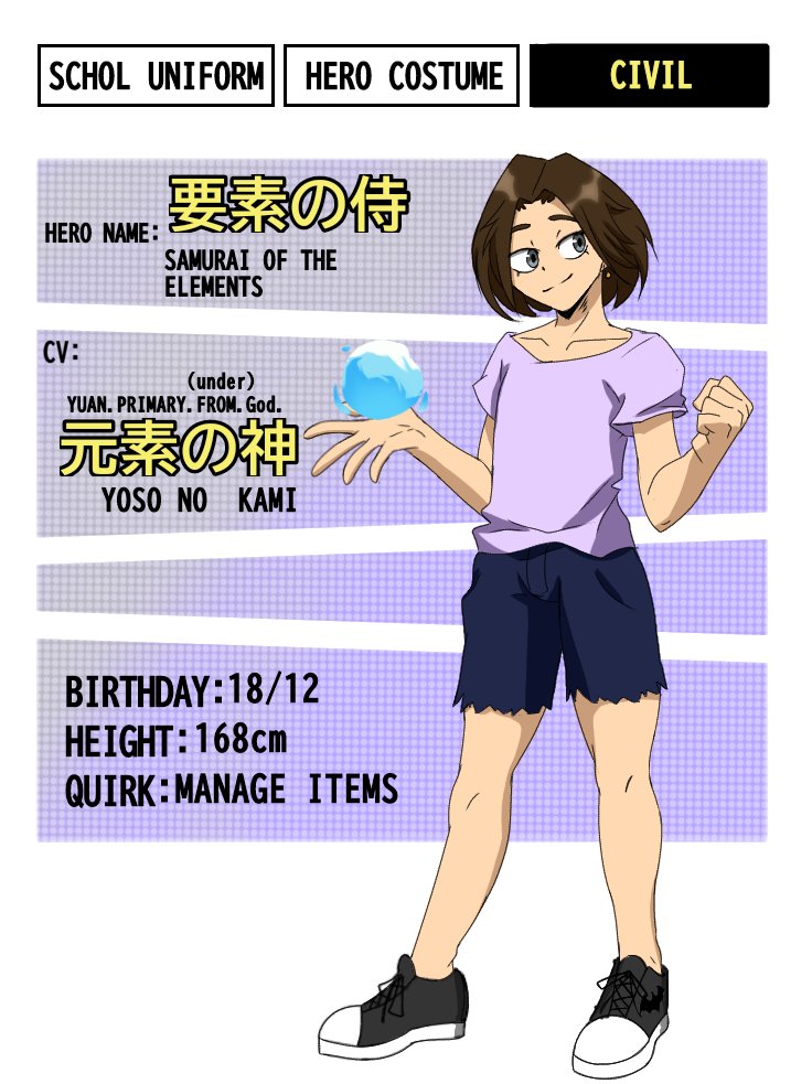 KamillaDum84662's tweet photo. My OC At Hero Academia
#BokuNoHeroAcademia #hero #MyHeroAcademia #OC #Personage #anime https://t.co/iznd3kXtvV