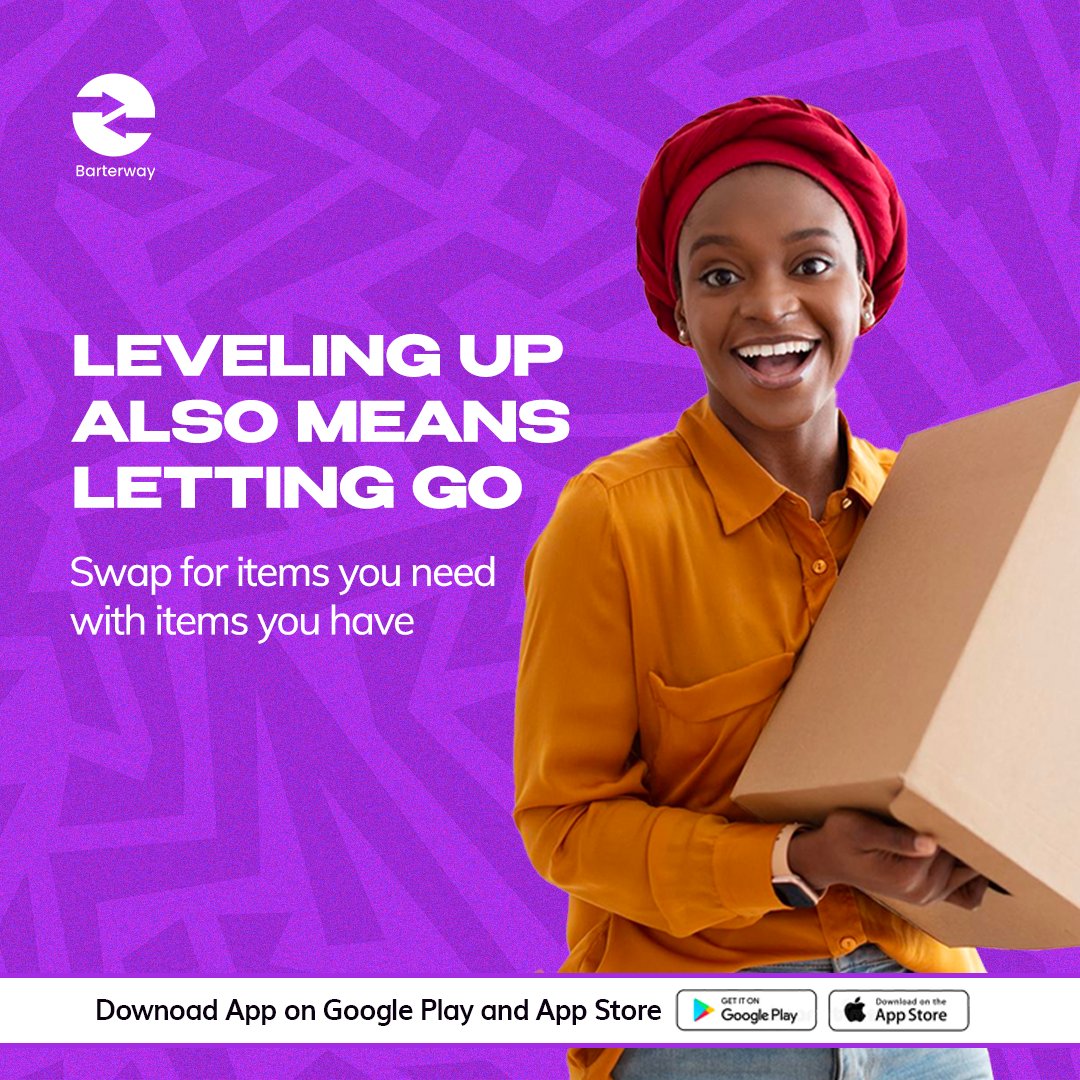 barterway's tweet photo. Sometimes when leveling up, what you actually need to do is letting go.
Use items you have to get cooler items from those within your community.
Get the app via Google Play Store or Apple Store today.
#exchange #exchangemadeeasy #trade #tradebybarter #barterway https://t.co/1KAzdwzTeF