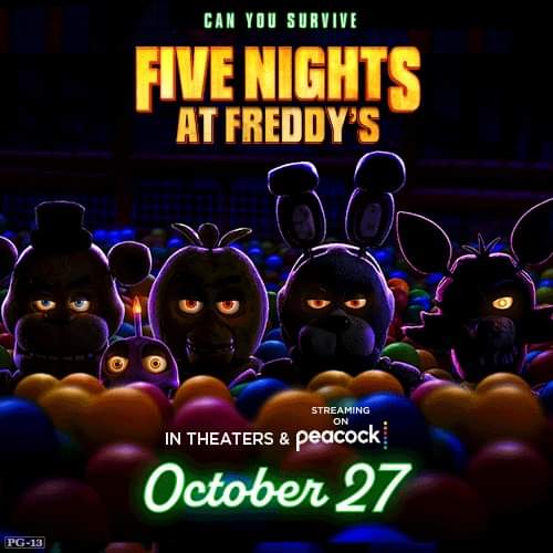 #31DaysofHorror #31DaysofHalloween #31DaysofOctober - Day 27. #FiveNightsAtFreddys #FNAFMovie #FreddyFazbear #BonnieFNAF #ChicaFNAF #MrCupcake #FoxyFNAF @jhutch1992 #ElizabethLail #PiperRubio #MaryStuartMasterson @MatthewLillard