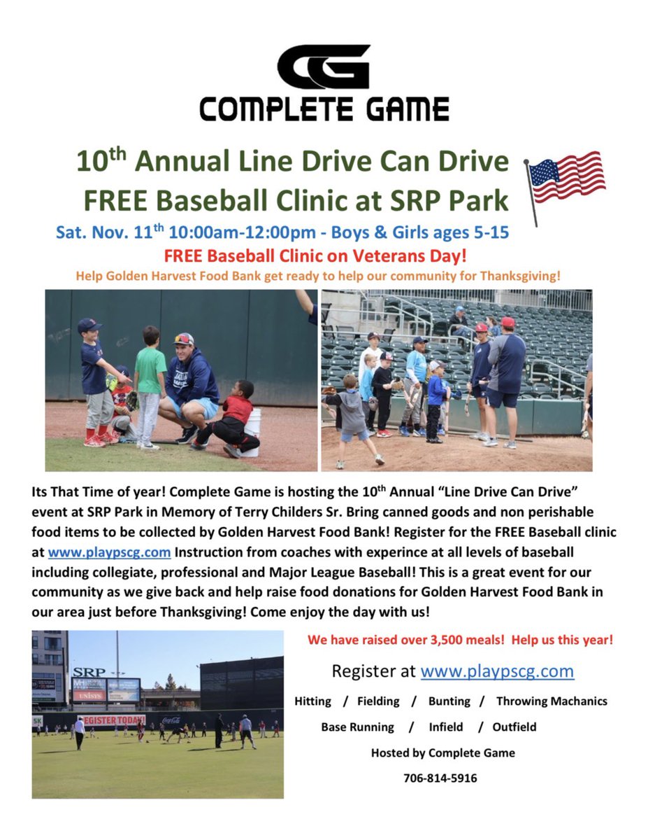 mattchilders9's tweet photo. 10th Annual FREE Baseball clinic! https://t.co/YBG4dl6b7q