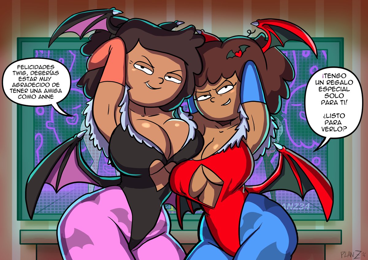 PlanZ34's tweet photo. Halloween is getting closer! 

#commission for @FANofMhaParos11 

#nsfw #amphibia #AnneBoonchuy #mrsboonchuy #darkstalkers #Halloween https://t.co/iFpOMjkNaC