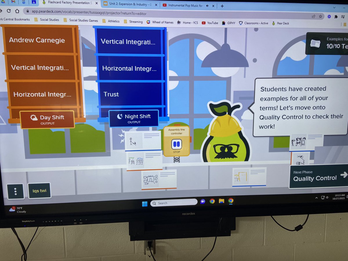 mr_chatley's tweet photo. We love incorporating #FlashcardFactory and @PearDeck into our Social Studies review classes here at York CSD! 🍐 @LindseyMPeet https://t.co/MlupZq7Tta