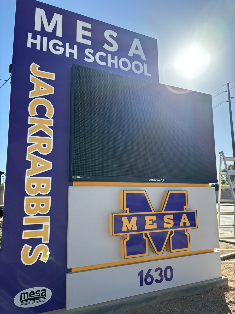 New Marquee Installed ✅ We love it! @MesaHSathletics @mpsaz @EubanksAD