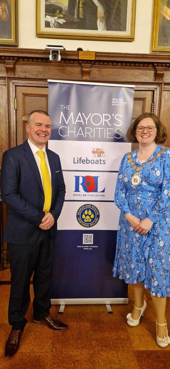 Last night, our Deputy Team Leader attended the Mayor of Ards and North Down, Jennifer Gilmours installation dinner in Bangors City Hall. Being one of her chosen charity’s of the year, it was great to be party of her installation dinner, along with the other charity’s.