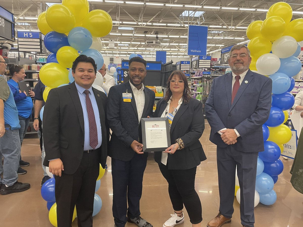DelCityChamber's tweet photo. Congratulations to Walmart on their Re-Grand Opening! It was definitely a party in their and the remodel looks amazing. We so appreciate everything they do for our community. https://t.co/MK2JcbSzy4