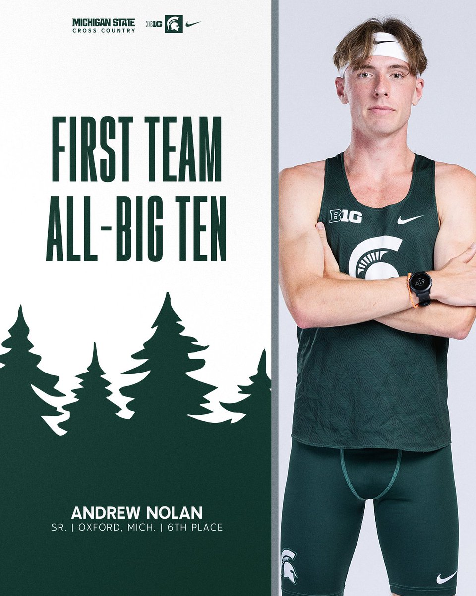 MSU_TFXC's tweet photo. 3⃣ All-Conference finishers lead the Spartans to their best Big Ten finish since 2017! 💪

#GoGreen https://t.co/AMVMF4VaiF