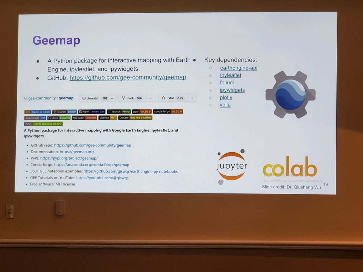 Dr. Liping Yang @UNM_GES, @GeoAIR_Lab, and @aspireUNM presenting on Enhancing Land Cover Mapping and Monitoring using @googleearth Engine via machine learning! #nmgicfall2023